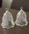 1990s Vintage Mikasa Embossed & Frosted Christmas/Holiday Themed Bells- a Pair For Sale - Image 5 of 12
