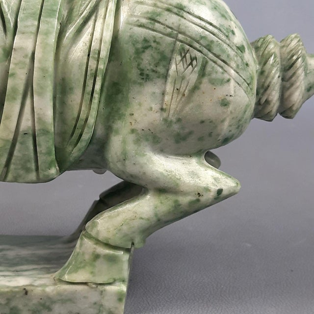 Chinese Jade Horse Sculpture on Wooden Base, 20th Century For Sale - Image 16 of 18