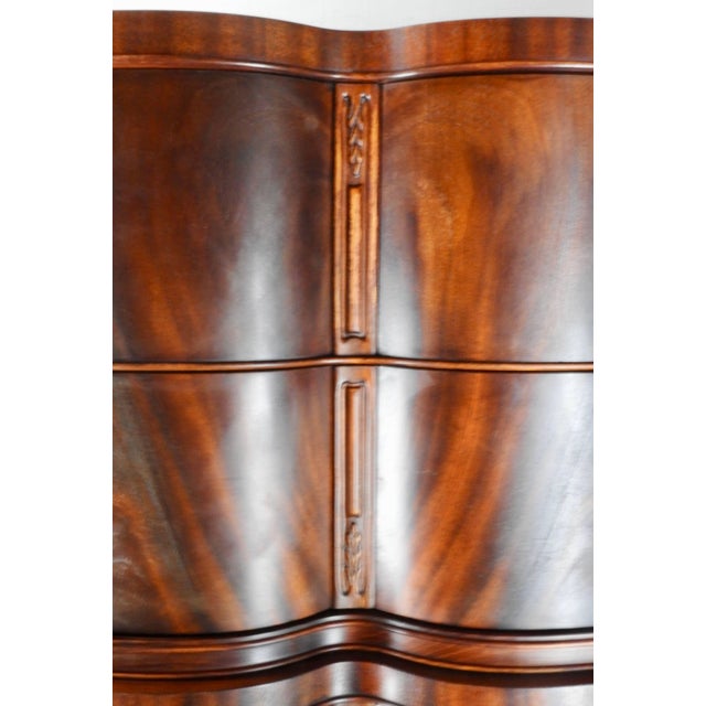 Late 19th Century 19th Century Flame Mahogany Chest on Chest For Sale - Image 5 of 7