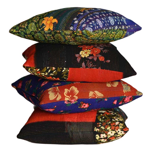 Vintage Cushions in Afghan Vintage Fabrics, 1980s, Set of 8 For Sale