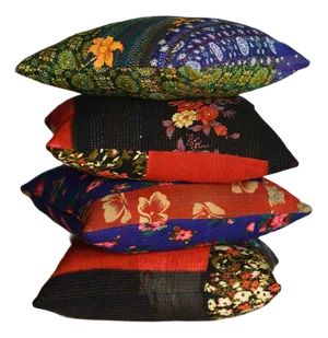 Vintage Cushions in Afghan Vintage Fabrics, 1980s, Set of 8