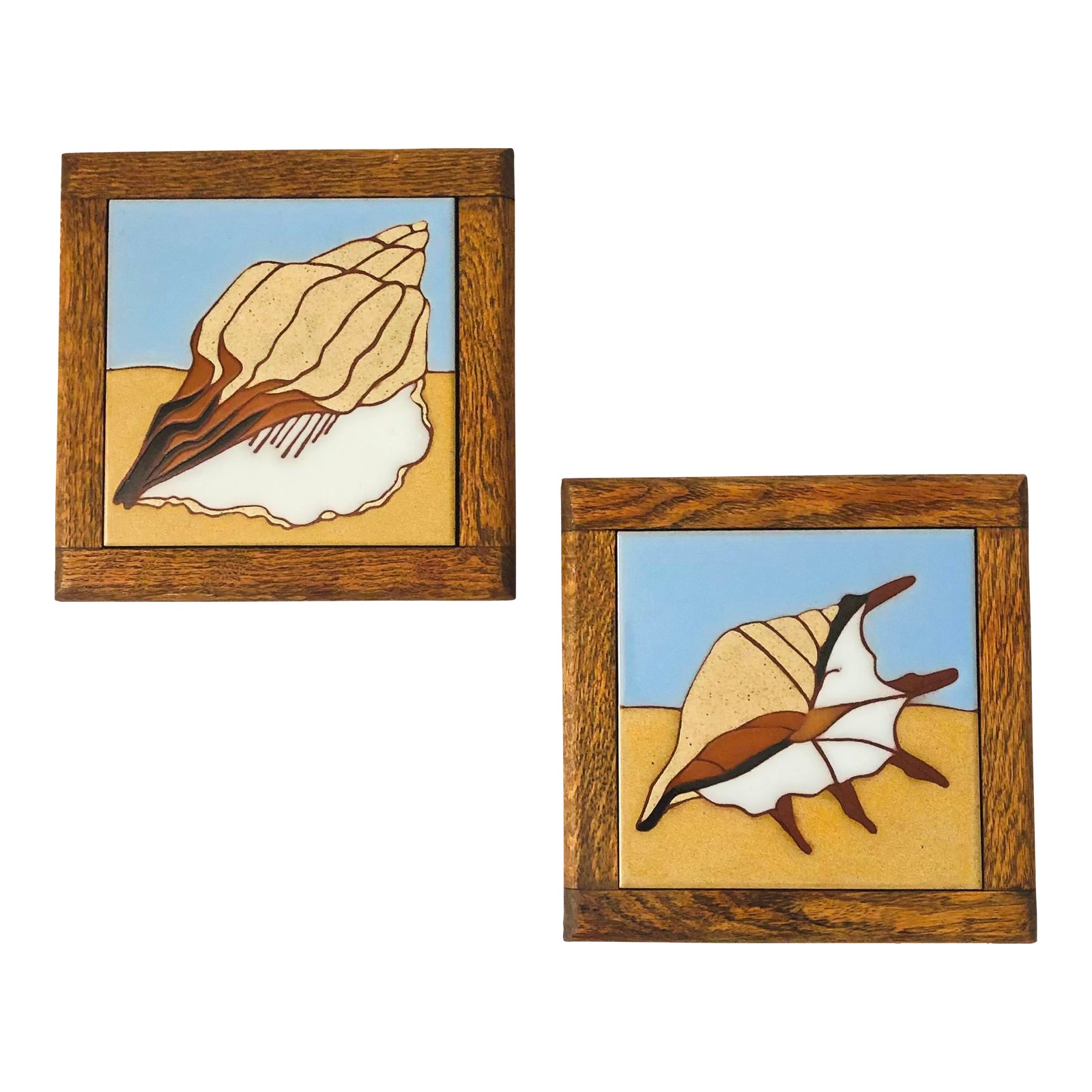 Seashell Tile Trivets Set of 2 Chairish