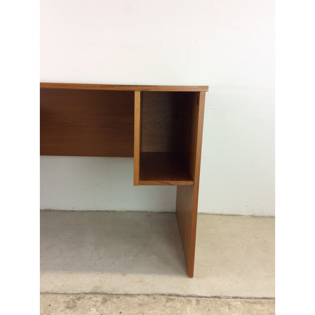 1970s Danish Modern Teak Writing Desk With Two Drawers For Sale - Image 5 of 12