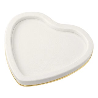 AERIN Piero Leather Heart Tray For Sale