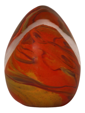 Mid-Century Modern Murano Art Orange Glass Egg, Italy, 1980s