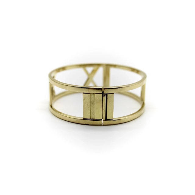 Gold Vintage 18k Gold Tiffany & Co. Atlas Bracelet For Sale - Image 8 of 12