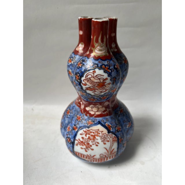Ceramic 19th Century Imari Triple Gourd Vase For Sale - Image 7 of 13