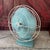 Vintage General Electric 1950s Aqua Blue Metal Oscillating Desk Fan - 10" Blades 14" Tall For Sale - Image 14 of 14