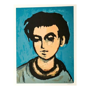 1962 Frank Kleinholz Young Boy Serigraph