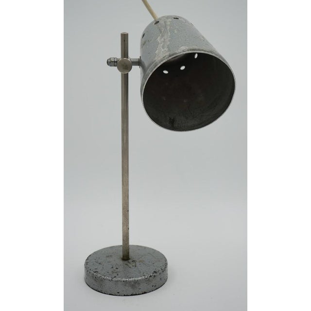 Vintage English Salvaged Laboratory School Table Lamp, 1940s For Sale - Image 3 of 14