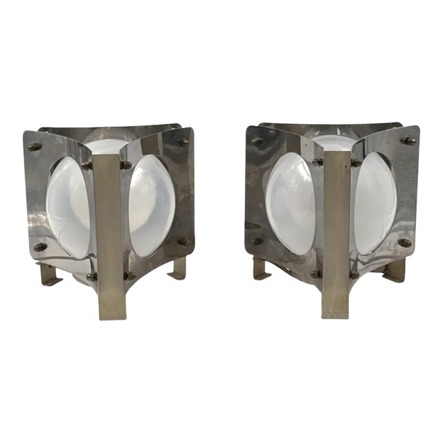 Space Age Set of 2 Table Lamp, Italy 1970s For Sale