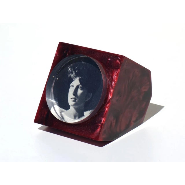 Italian Photo Frame Acrylic Glass, 1950s For Sale - Image 4 of 5