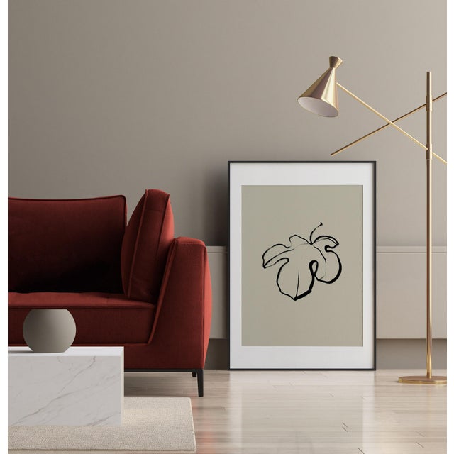 Contemporary Minimalist Botanical Print | Chairish