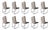 Set of 10 Model 1187 Chrome Thin Line Dining Chairs by Thayer Coggin For Sale