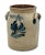 American Small 1 Gallon Size Blue Decorated Antique American Stoneware Butter Churn Crock by Cowden & Wilcox Harrisburg Pennsylvania For Sale - Image 3 of 18