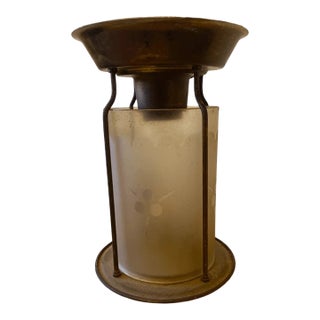 Vintage Mid Century Modern Style Berry Disign Frosted Glass Ceiling Mount Light For Sale