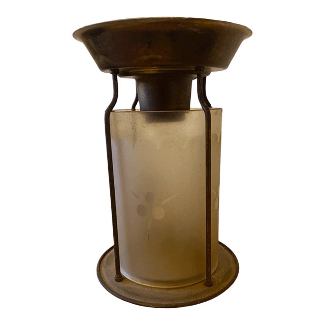 Vintage Mid Century Modern Style Berry Disign Frosted Glass Ceiling Mount Light For Sale