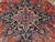 Vintage Persian Heriz Rug, Hand-Knotted Wool, Geometric Medallion Pattern, Brick-Red & Navy, 8x11 For Sale - Image 9 of 12