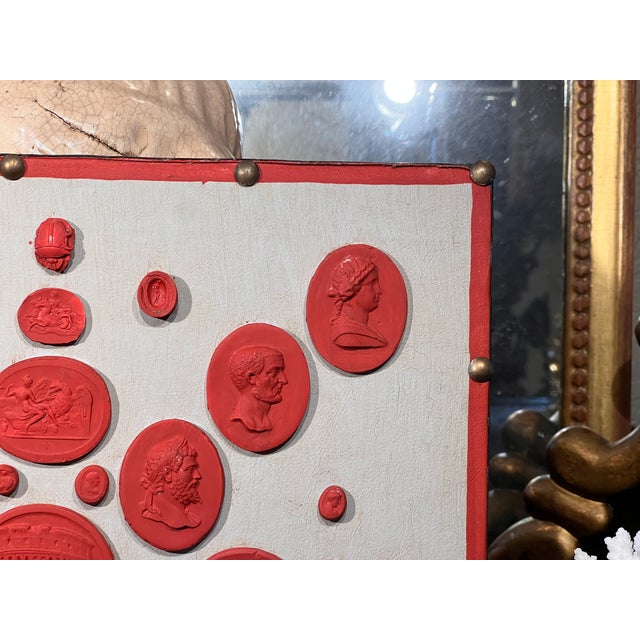 1010 Grand Tour Revival Neoclassical Vintage Red Plaster Cast Waxed