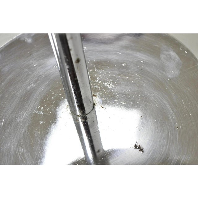 Mid Century Modern Hugh Acton Round Marble Top Chrome Lollipop Drinks Side Table For Sale - Image 11 of 12