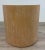Stylish Organic Modern White Boucle and Cerused Oak Finished Stool, showroom floor sample