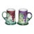 Pair of Beautiful Antique JPL Limoges Hand Painted Grape Themed Porcelain Tankards For Sale