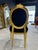 2000 - 2009 Rococo Black Velvet Accent Chair With Luxurious Gold Leaf Details For Sale - Image 5 of 8