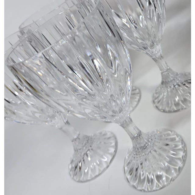 Late 20th Century Late 20th Century Hollywood Regency Crystal Goblets- Set of Four For Sale - Image 5 of 18