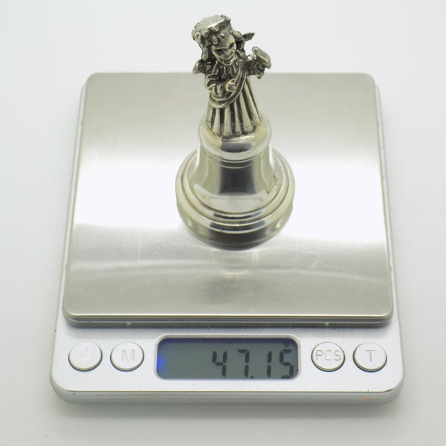 Vintage Italian Handmade Genuine Silver Angel Bell by Brandimarti, 1980s For Sale - Image 9 of 13