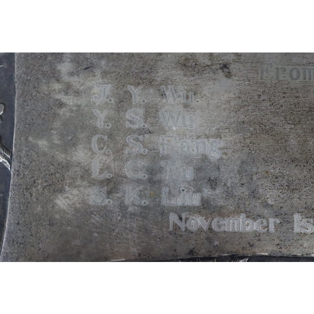 1926 Chinese Sterling Silver and Rosewood Presentation Plaque For Sale - Image 13 of 15