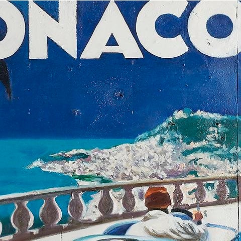 2020s Monaco Grand Prix I Collective Bap Vietnam Art Blue Coastal Racing Scene Large For Sale - Image 5 of 13