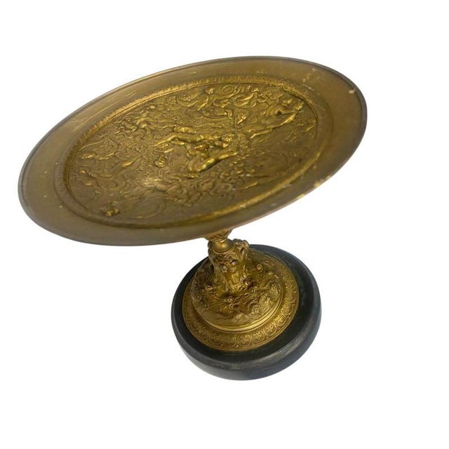 French Ormolu Classical Tazzas on Marble Bases, 1880, Set of 2 For Sale - Image 5 of 7