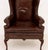 American American Studded Upholstered Wingback Armchair For Sale - Image 3 of 10