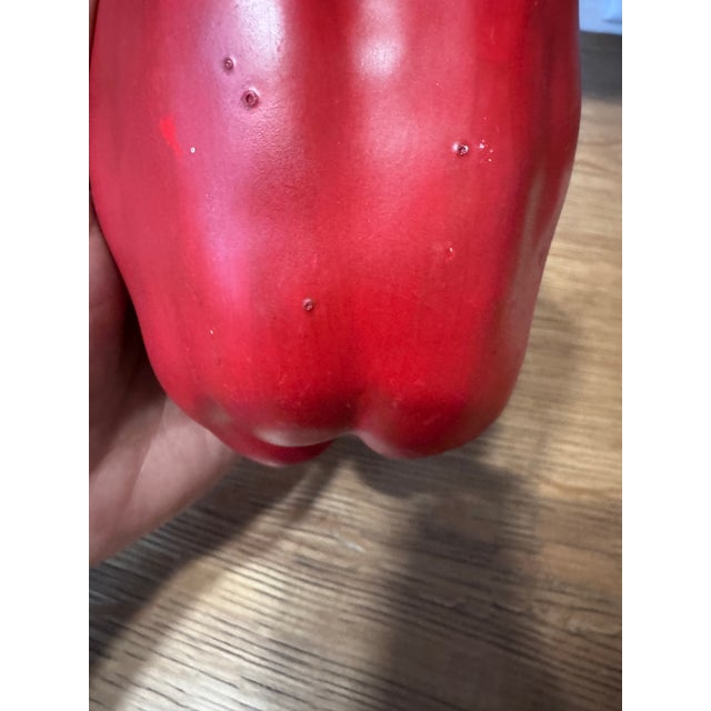 Ceramic Mary Kirk Kelly Trompe L’Oeil Ceramic Red Bell Pepper Sculpture For Sale - Image 7 of 9