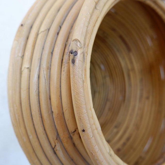 Vintage Rattan Floor Vase or Umbrella Stand For Sale - Image 12 of 14