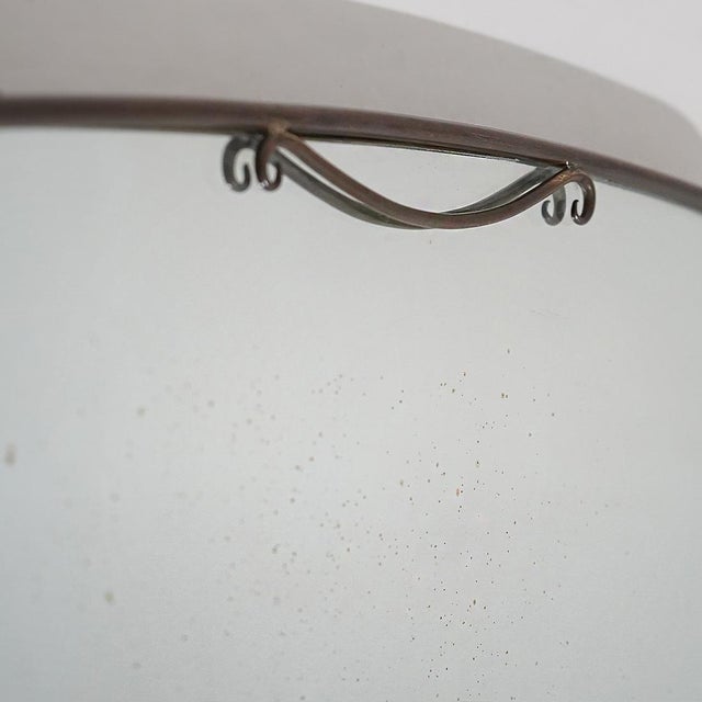 Wall Mirror with Brass Frame, 1950s For Sale - Image 8 of 13