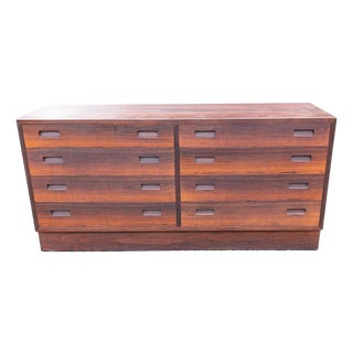 Mid-Century Danish Modern Rosewood Lowboy Chest of Drawers Paol Hundevad for Hundevad & Co. For Sale