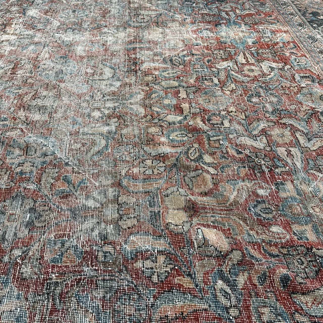 10Ft 4 in × 16Ft 7 in Summer House Sultanabad Hand-Knotted Wool Area Rug For Sale - Image 12 of 12