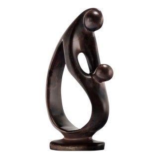 Mid Century Modern "Mother and Child" Stone Sculpture, Kenya, C. 1970's For Sale