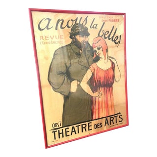 Cinema Poster Orsi 1916 Monumental Parisian Avant-Garde Titled a Vous Belle For Sale