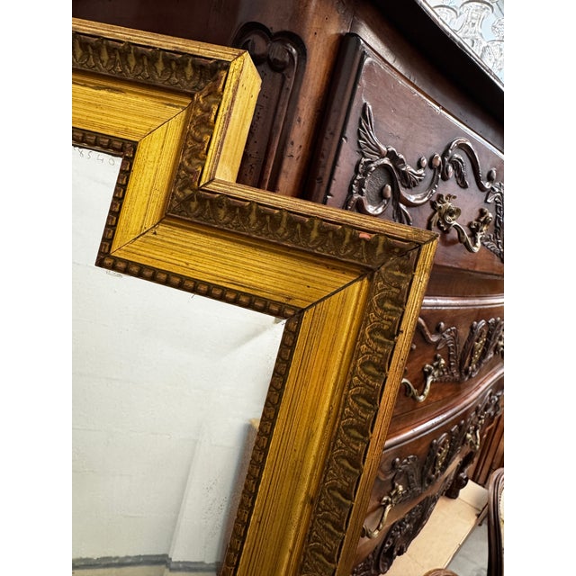 Large Louis XVI Style Gilded Beveled Mirror, 1950s For Sale - Image 6 of 12