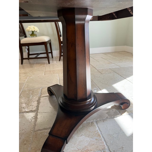 2010s Ethan Allen Sanders Double Pedestal Dining Table For Sale - Image 5 of 8