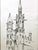 Mid 20th Century Large Mid Century Church Drawing, Signed For Sale - Image 5 of 10
