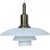 Poul Henningsen 3/2 pendant lamp with a browned brass fitting and white opal glass shades. The lamp appears in good...