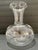 American Mid 20th Century Handblown Clear Art Glass Decanter Carafe 9.25" Bulbous Form Studio Glass Attributed Simon Pearce For Sale - Image 3 of 7