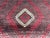 Vintage Afghan Baluchi Hand-Knotted Wool Runner | Deep Burgundy & Ivory Tribal Diamond Rug For Sale - Image 9 of 10