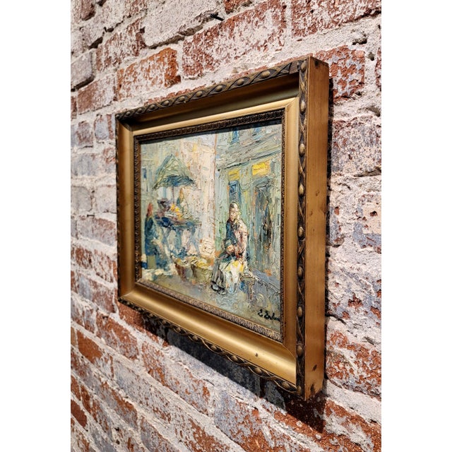 Brown Erno Erb - Women at the Market - 1920s Oil Painting For Sale - Image 8 of 12