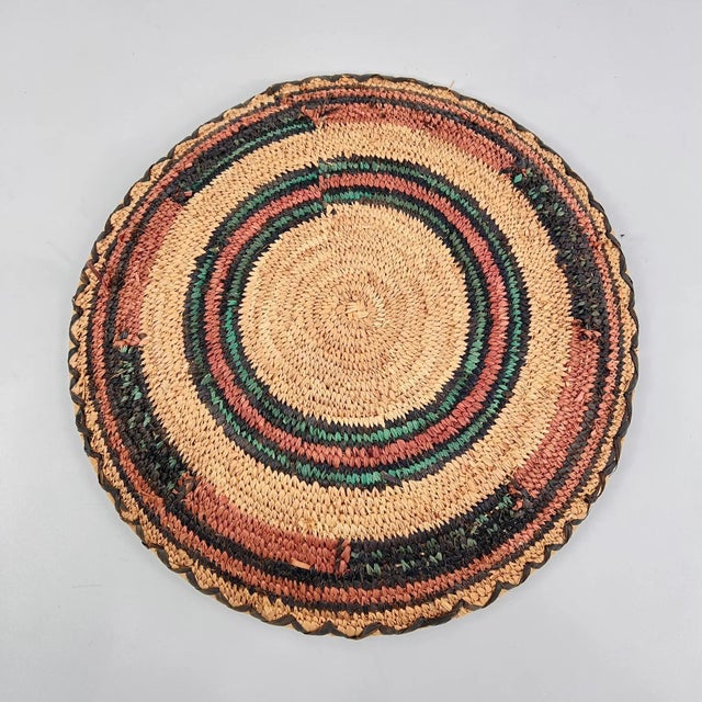 Early 20th Century Early 20th Century Hausa Flat Basket Nigeria 12inch MATTER COLLECTION For Sale - Image 5 of 7