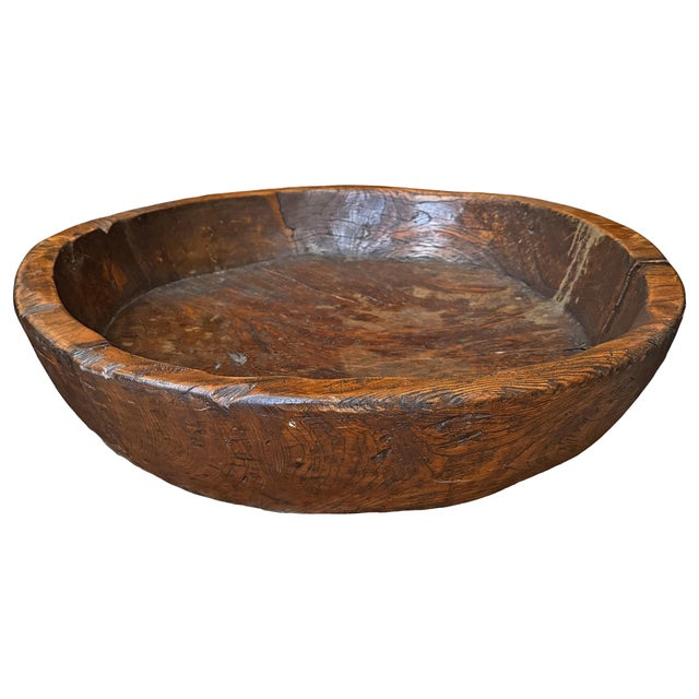 19th Century Massive Late 19th/Early 20th Century Burled Bowl For Sale - Image 5 of 14