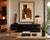 Striking 1974 mixed media abstract composition by Carol Dueno, featuring layered geometric forms, expressive linear...
